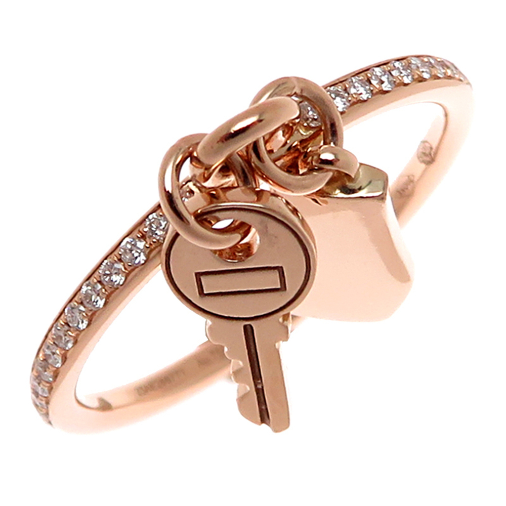 HERMES Gold Diamond Ring #52